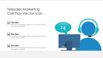 Telesales Marketing Call Plan Vector Icon Ppt PowerPoint Presentation Background Images PDF