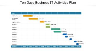 Ten Days Business IT Activities Plan Ppt PowerPoint Presentation Gallery Slide Download PDF