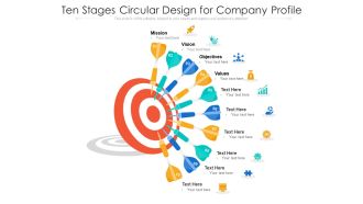 Ten Stages Circular Design For Company Profile Ppt PowerPoint Presentation Gallery Format Ideas PDF