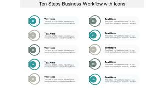 Ten Steps Business Workflow With Icons Ppt PowerPoint Presentation File Tips