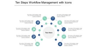 Ten Steps Workflow Management With Icons Ppt PowerPoint Presentation Model Influencers