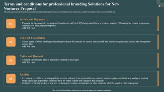 Terms And Conditions For Professional Branding Solutions For New Ventures Proposal Designs PDF