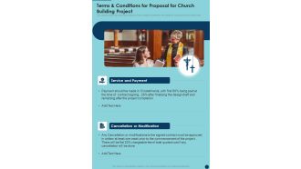 Terms And Conditions For Proposal For Church Building Project One Pager Sample Example Document