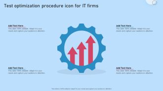 Test Optimization Procedure Icon For IT Firms Brochure PDF