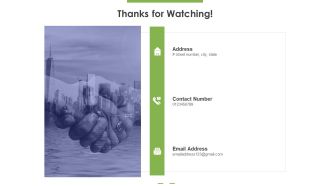 Thanks For Watching Ppt PowerPoint Presentation Portfolio Example PDF