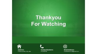 Thankyou For Watching Ppt PowerPoint Presentation Model Sample