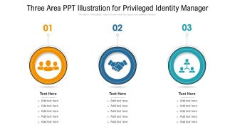 Three Area Ppt Illustration For Privileged Identity Manager Ppt PowerPoint Presentation Icon Portfolio PDF