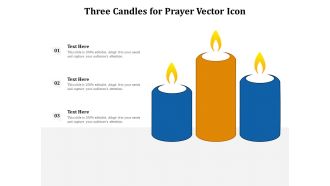 Three Candles For Prayer Vector Icon Ppt PowerPoint Presentation File Mockup PDF