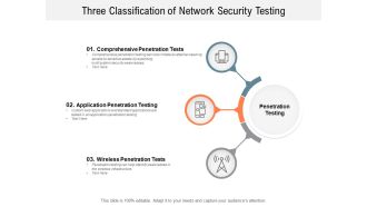 Three Classification Of Network Security Testing Ppt PowerPoint Presentation Slides Demonstration