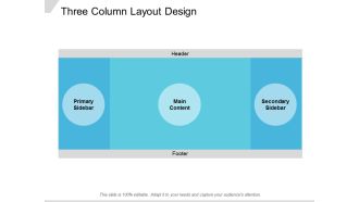 Three Column Layout Design Ppt PowerPoint Presentation Show Graphics Design