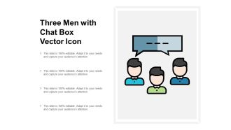 Three Men With Chat Box Vector Icon Ppt PowerPoint Presentation Summary