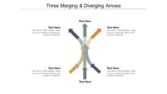 Three Merging And Diverging Arrows Ppt PowerPoint Presentation Layouts Graphics Template