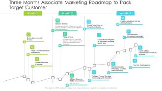 Three Months Associate Marketing Roadmap To Track Target Customer Summary PDF