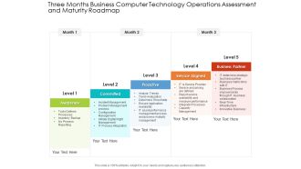 Three Months Business Computer Technology Operations Assessment And Maturity Roadmap Template