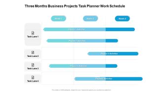 Three Months Business Projects Task Planner Work Schedule Microsoft