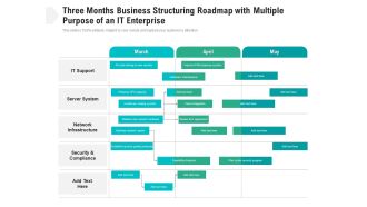Three Months Business Structuring Roadmap With Multiple Purpose Of An It Enterprise Topics