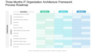 Three Months IT Organization Architecture Framework Process Roadmap Professional PDF