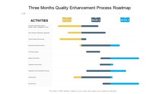 Three Months Quality Enhancement Process Roadmap Icons