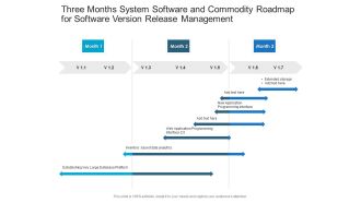 Three Months System Software And Commodity Roadmap For Software Version Release Management Formats