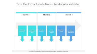 Three Months Test Robotic Process Roadmap For Validation Sample
