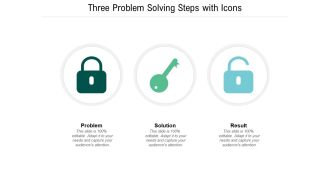 Three Problem Solving Steps With Icons Ppt PowerPoint Presentation Model Pictures