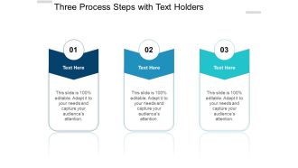 Three Process Steps With Text Holders Ppt PowerPoint Presentation Icon Inspiration