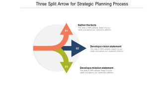 Three Split Arrow For Strategic Planning Process Ppt PowerPoint Presentation Model Example Introduction