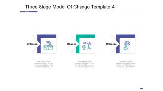 Three Stage Model Of Change Template Refreeze Ppt Portfolio Gridlines PDF