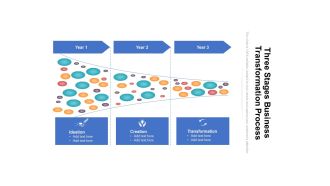 Three Stages Business Transformation Process Ppt PowerPoint Presentation Model Graphics Tutorials PDF