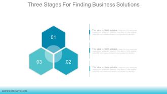 Three Stages For Finding Business Solutions Ppt PowerPoint Presentation Images