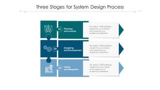 Three Stages For System Design Process Ppt PowerPoint Presentation Gallery Influencers PDF