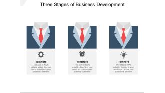 Three Stages Of Business Development Ppt PowerPoint Presentation Styles Demonstration