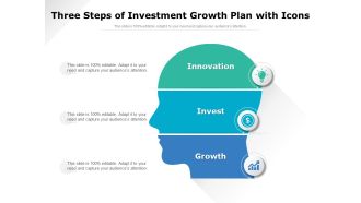 Three Steps Of Investment Growth Plan With Icons Ppt PowerPoint Presentation Gallery Example PDF