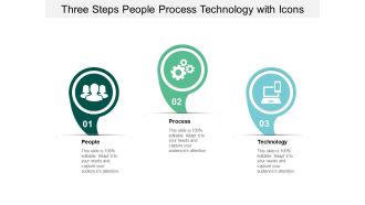 Three Steps People Process Technology With Icons Ppt PowerPoint Presentation Slides Elements