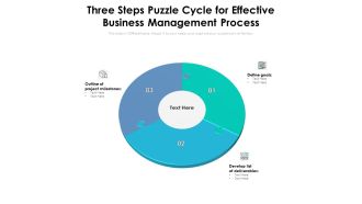 Three Steps Puzzle Cycle For Effective Business Management Process Ppt PowerPoint Presentation Portfolio Microsoft PDF