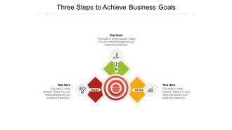 Three Steps To Achieve Business Goals Ppt PowerPoint Presentation Infographic Template Graphic Tips
