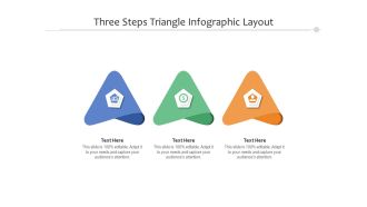 Three Steps Triangle Infographic Layout Ppt PowerPoint Presentation Icon Model PDF