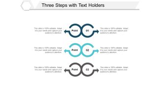 Three Steps With Text Holders Ppt PowerPoint Presentation Infographic Template Graphics Template