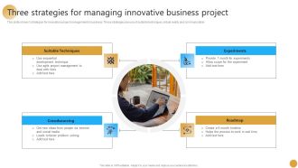 Three Strategies For Managing Innovative Business Project Ppt Example 2015 PDF