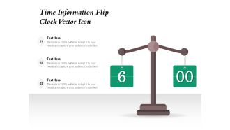 Time Information Flip Clock Vector Icon Ppt PowerPoint Presentation File Formats PDF