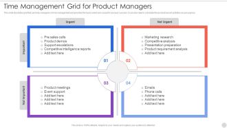 Time Management Grid For Product Managers Guidelines PDF
