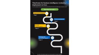 Timeframe For Business Intelligence Technology Deployment Services One Pager Sample Example Document