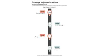 Timeframe For Transport Workforce Commute Solutions One Pager Sample Example Document