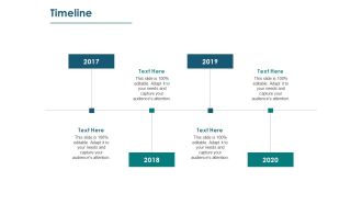Timeline 2017 To 2020 Ppt PowerPoint Presentation Outline Layouts