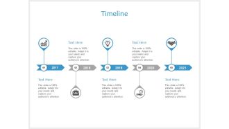 Timeline 2017 To 2021 Ppt PowerPoint Presentation Icon Influencers