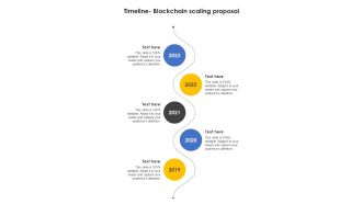 Timeline Blockchain Scaling Proposal One Pager Sample Example Document
