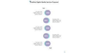 Timeline Digital Media Service Proposal One Pager Sample Example Document