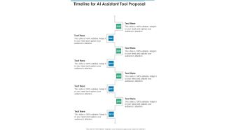 Timeline For AI Assistant Tool Proposal One Pager Sample Example Document
