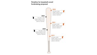 Timeline For Baseball Event Fundraising Proposal One Pager Sample Example Document