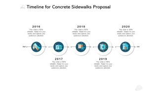 Timeline For Concrete Sidewalks Proposal Ppt PowerPoint Presentation Styles Display